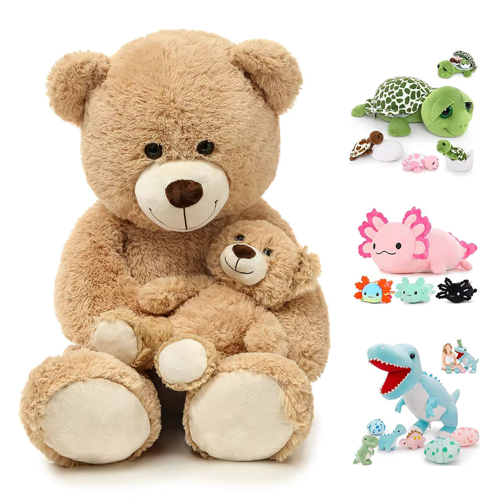 Mother and Baby Plush Set