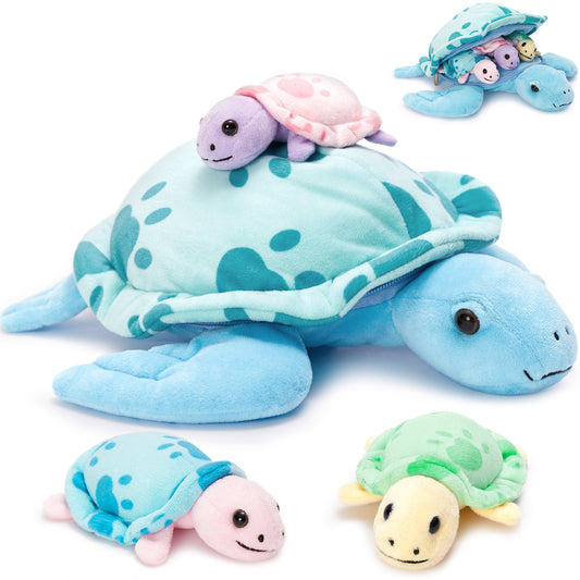 4-in-1 Family Sea Turtle Plush Set